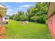 Large grassy backyard with utility hookups. Ready for your design ideas! at 2178 Tryon Courthouse Rd, Bessemer City, NC 28016