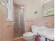 Bathroom featuring shower, tile, sink and window at 2178 Tryon Courthouse Rd, Bessemer City, NC 28016