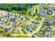 Beautiful aerial view of a residential neighborhood featuring well-maintained homes and lush greenery at 264 Auburn View Rd, Rock Hill, SC 29730