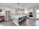 Bright kitchen with white cabinets, stainless steel appliances, and a large island with seating at 264 Auburn View Rd, Rock Hill, SC 29730