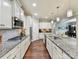 Modern kitchen featuring stainless steel appliances, granite countertops, and a convenient island with seating at 2972 Arches Bluff Cir, Lancaster, SC 29720