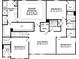 Second floor plan featuring bedrooms, bathrooms and laundry at 308 Alameda Way, Matthews, NC 28104