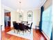 Elegant dining room with wood floors, chandelier, and decor, perfect for Gathering gatherings at 4048 Cascade Dr, Gastonia, NC 28056