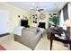 Cozy living room with a fireplace, built-in shelves, ceiling fan and comfortable seating at 4048 Cascade Dr, Gastonia, NC 28056