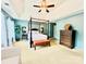 Light filled main bedroom with tray ceiling, four poster bed, and lots of space at 4048 Cascade Dr, Gastonia, NC 28056