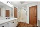 Modern bathroom featuring a vanity with quartz countertop and a stand up shower at 4323 Crow Rd, Monroe, NC 28112
