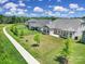 An aerial view of the backyard shows a patio and landscaping details of the property at 440 Shallowford Dr, Rock Hill, SC 29732