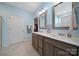 Bathroom features double sinks and vanity area with updated hardware and fixtures at 440 Shallowford Dr, Rock Hill, SC 29732