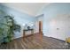 Bedroom with light blue walls, hardwood floors and vaulted ceilings at 440 Shallowford Dr, Rock Hill, SC 29732