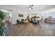 Spacious living room with wood floors flowing to the dining area and kitchen at 440 Shallowford Dr, Rock Hill, SC 29732