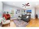 Bright and airy living room featuring hardwood floors and modern decor at 501 Mercury St, Charlotte, NC 28205