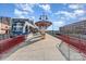 The train stop offers modern amenities near a thriving urban area with brick buildings and public transit at 501 Mercury St, Charlotte, NC 28205