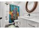 Stylish bathroom featuring a vanity with modern sink and a walk-in shower, ideal for a refreshing experience at 6327 Fox Tail Ln, Davidson, NC 28036