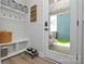 Charming entryway featuring built-in storage, perfect for pet owners and keeping organized at 10209 Mamillion Dr, Huntersville, NC 28078