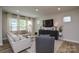 Comfortable living room with a cozy sofa, large windows, and stylish decor at 10209 Mamillion Dr, Huntersville, NC 28078