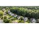 An aerial view of the home and neighborhood showcasing nearby greenery and community at 1445 Deer Forest Dr, Indian Land, SC 29707