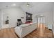 Spacious living room featuring a fireplace and hardwood floors at 1445 Deer Forest Dr, Indian Land, SC 29707