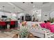Open floor plan connecting the living room to the modern kitchen, ideal for entertaining at 203 Poplins Grove Church Rd, Albemarle, NC 28001