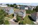 Stunning aerial view of a well-maintained property with lush landscaping and neighborhood at 205 Church St, Mcadenville, NC 28101