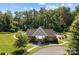 Aerial view of the community pool and clubhouse surrounded by lush green trees at 205 Church St, Mcadenville, NC 28101