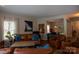 Cozy living room featuring comfortable leather furniture and natural light at 2090 Durand Rd, Fort Mill, SC 29715