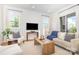 Bright living room with neutral decor, large windows, and stylish furniture at 2523 Irwin Stream Rd, Charlotte, NC 28208