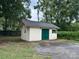 Storage shed with double doors and black roof at 613 Catawba St, Chester, SC 29706
