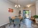 Inviting dining area with modern furniture and a view of the outdoor entrance at 739 Elders Story Rd, Fort Mill, SC 29708
