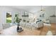 Bright living room with hardwood floors, fireplace, and ample natural light creates an inviting atmosphere at 11539 Five Cedars Rd, Charlotte, NC 28226