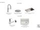 Plumbing fixtures for the kitchen and laundry room, including faucets and sinks at 19036 Newburg Hill Rd, Davidson, NC 28036