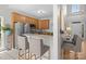 Bright eat-in kitchen with stainless steel appliances and breakfast bar seating at 2019 Lynmore Dr, Sherrills Ford, NC 28673