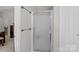 This is a shower space with a glass door at 2019 Lynmore Dr, Sherrills Ford, NC 28673