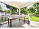 Wooden deck and patio area perfect for outdoor entertaining, with a lush green backyard at 232 Orange St, Charlotte, NC 28205