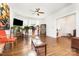 Spacious living room with hardwood floors, natural light, and tasteful decor, creating a comfortable and inviting atmosphere at 232 Orange St, Charlotte, NC 28205