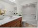 Features a well-lit vanity, and a bathtub with showerhead for added convenience and a comfortable experience at 2872 Wheat Field Ct, Lincolnton, NC 28092