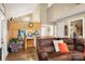 Open-concept living space with high ceilings and a seamless transition to the kitchen at 3451 Greene Rd, Monroe, NC 28110
