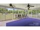 Cozy screened porch with ceiling fans, ideal for enjoying the outdoors year-round at 3451 Greene Rd, Monroe, NC 28110