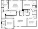 Second floor plan featuring the primary bedroom, bedrooms 2-4, and a flex room at 416 Balboa St, Matthews, NC 28104