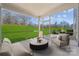 Relaxing screened patio with comfortable seating, scenic views of the lush green yard, and stylish decor at 416 Balboa St, Matthews, NC 28104