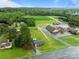 Aerial view of brick house near parking lot at 522 Ne Connector Hwy, Albemarle, NC 28001