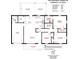 Floor plan showing layout of the home, including measurements for each room at 522 Ne Connector Hwy, Albemarle, NC 28001