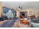 Inviting living room with comfortable seating, a ceiling fan, and an open layout at 7785 Crestwood Dr, Kannapolis, NC 28081