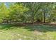 Spacious backyard featuring lush greenery, mature trees, and a well-maintained lawn at 8101 Truelight Church Rd, Mint Hill, NC 28227