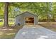 Spacious detached garage with a workshop area, offering ample storage and workspace for hobbies and projects at 8101 Truelight Church Rd, Mint Hill, NC 28227