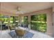 Bright and airy sunroom with floor-to-ceiling windows offering stunning views of the lush, green yard at 8101 Truelight Church Rd, Mint Hill, NC 28227