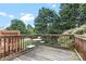 Relaxing back deck, overlooking private, wooded backyard at 9606 Vinca Cir # E, Charlotte, NC 28213