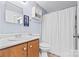 Cozy bathroom with vanity and shower with curtain at 9606 Vinca Cir # E, Charlotte, NC 28213