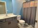 Stylish bathroom with a vanity and shower at 10417 Bluejack Oak Ct, Huntersville, NC 28078