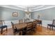 Formal dining area showcasing a wooden table and chandelier, perfect for gatherings at 1119 Williamstown Rd, Matthews, NC 28105