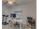 Bright office space with treadmill, desk, and ceiling fan at 116 Hallett St, Fort Mill, SC 29715